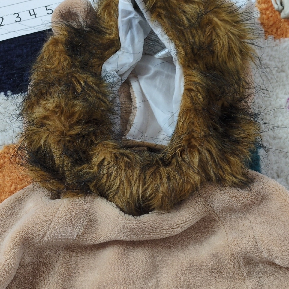 Spirit Tan Furry Kids One Piece Footie - Picture 2 of 7